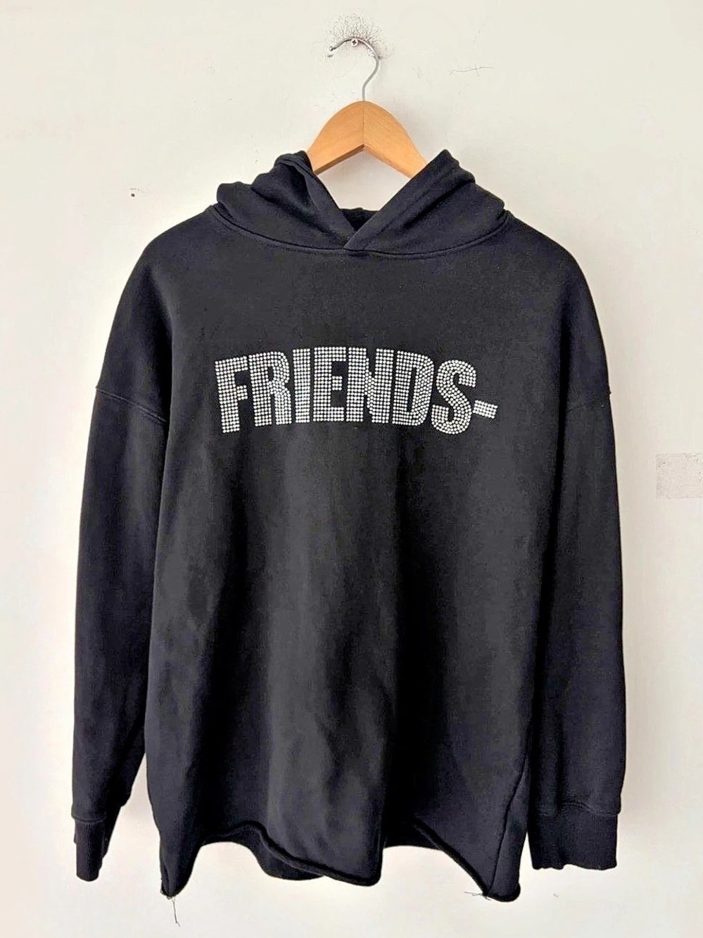 Vlone x Swavorski Friends Rhinestone Mens Hoodie Size L